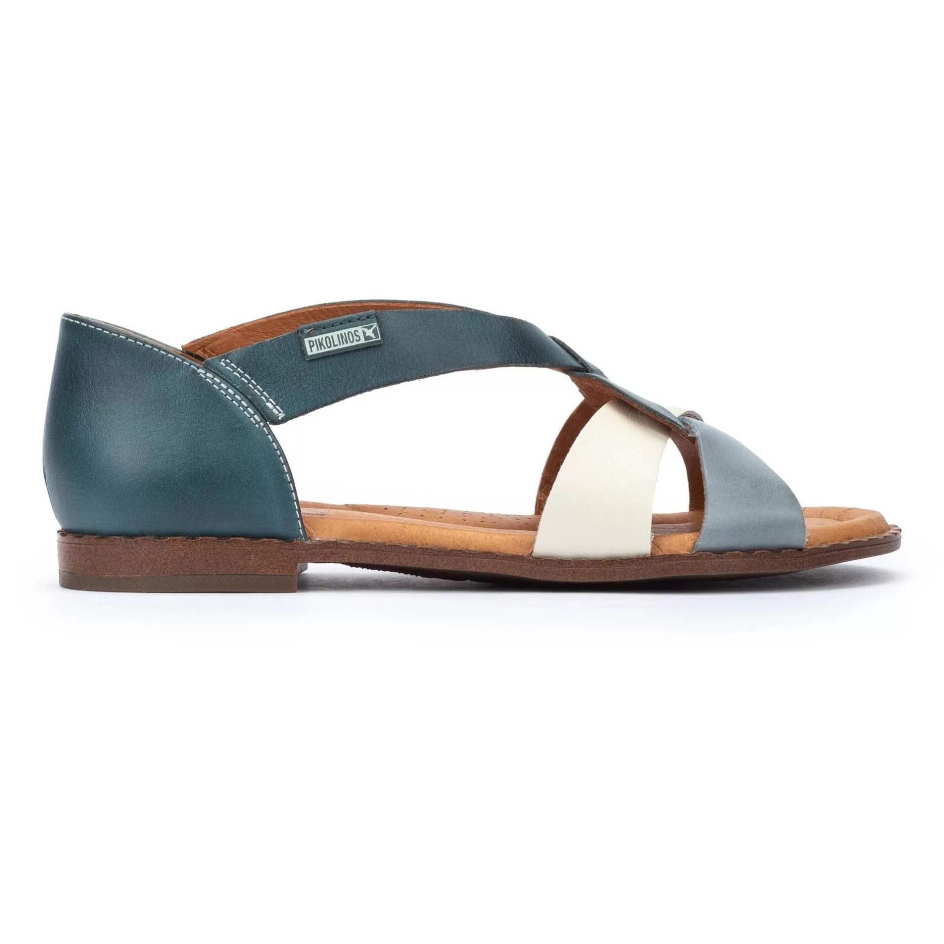 Sandalias*Pikolinos Algar | Sandalia Plana De Mujer Bicolor