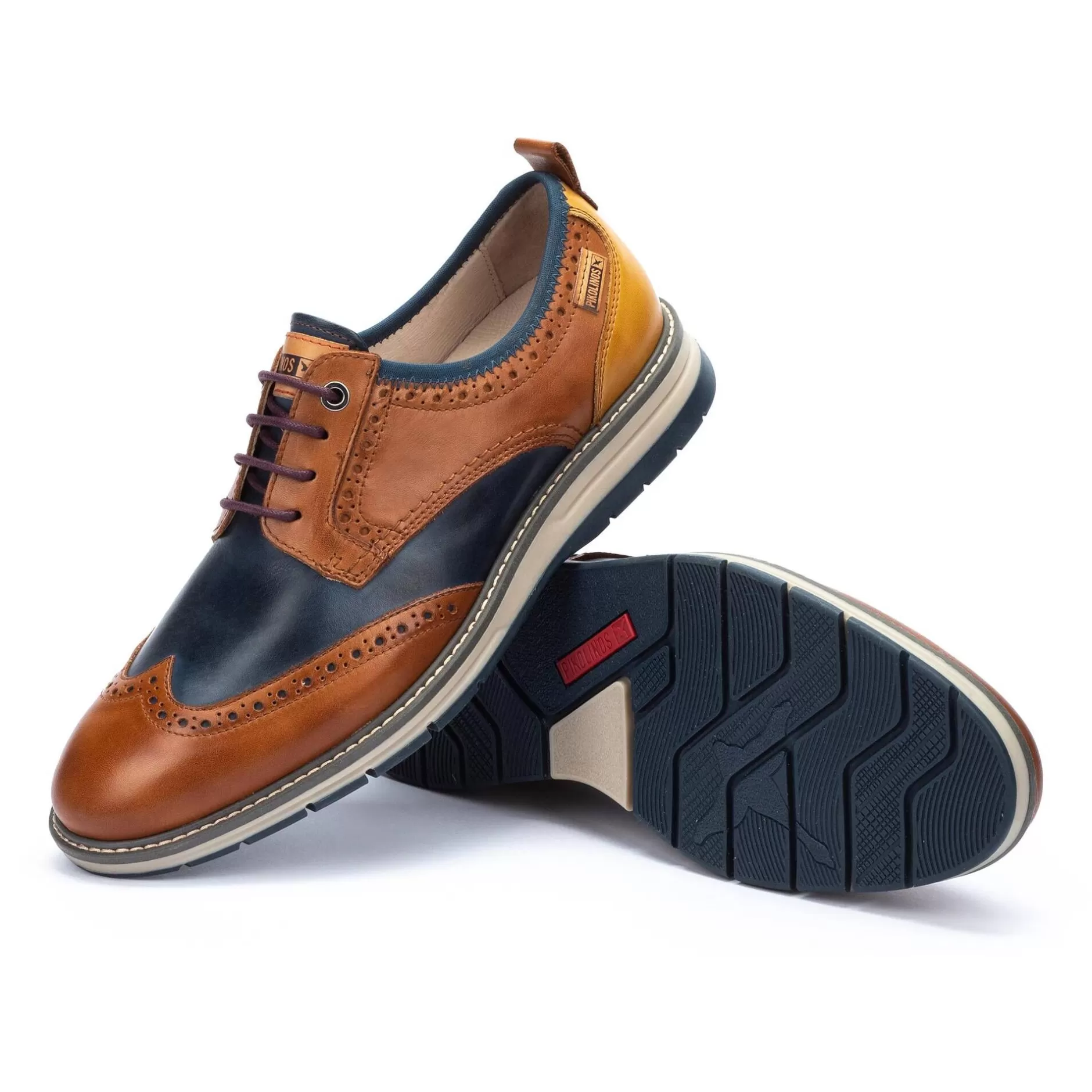 Zapatos Vestir*Pikolinos Canet | Bluchers De Hombre Tricolor Suela Sport