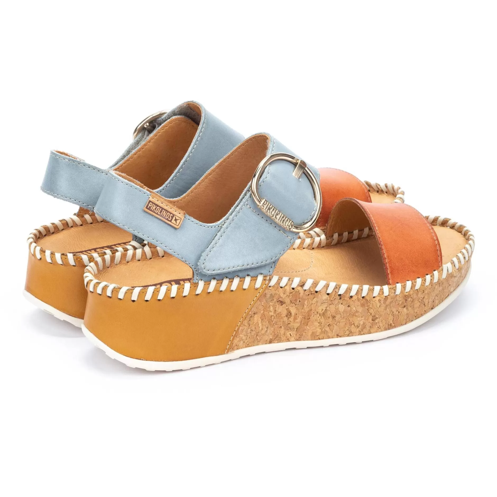 Cuñas Y Plataformas*Pikolinos Marina | Sandalia De Mujer Con Plataforma Multicolor