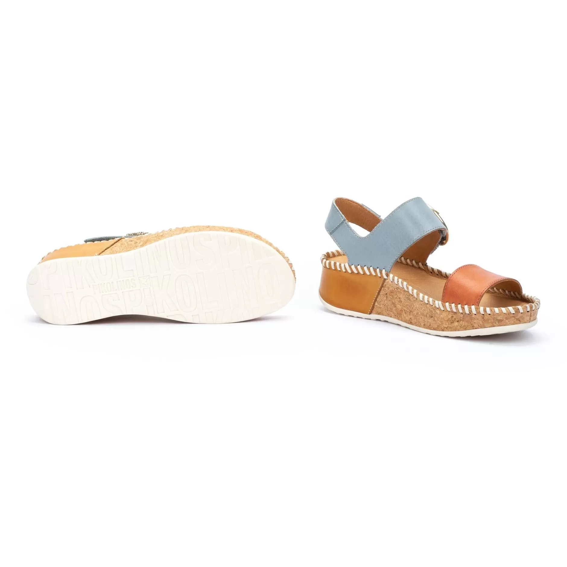 Cuñas Y Plataformas*Pikolinos Marina | Sandalia De Mujer Con Plataforma Multicolor