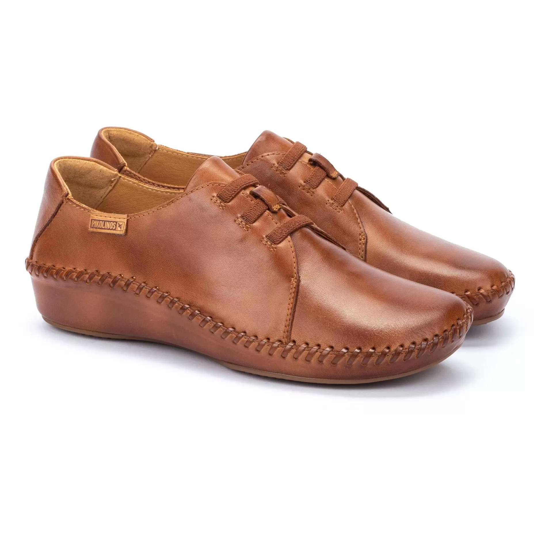 Zapatos Planos*Pikolinos P. Vallarta | Blucher De Piel Con Cordones Elasticos Y Cuna