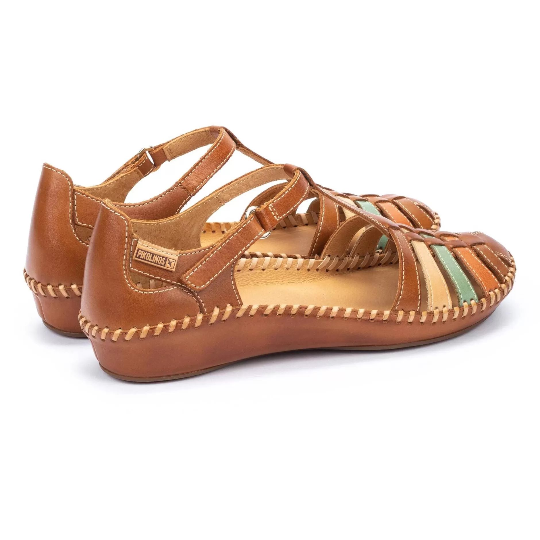Cuñas Y Plataformas*Pikolinos P. Vallarta | Sandalias De Mujer Multicolor Con Cuna